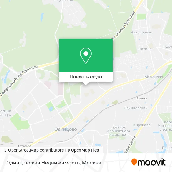 Карта Одинцовская Недвижимость