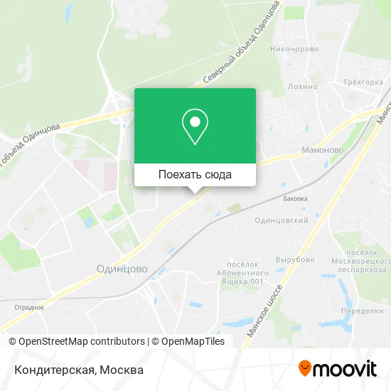 Карта Кондитерская