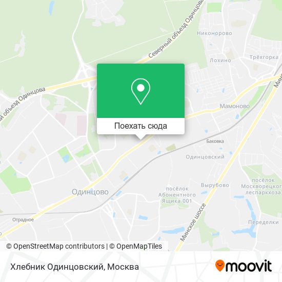 Карта Хлебник Одинцовский
