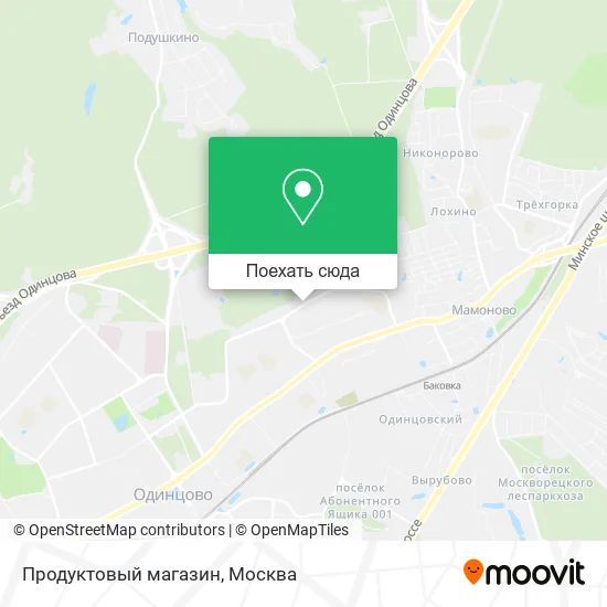 Карта Продуктовый магазин