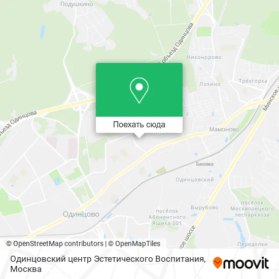 Карта Одинцовский центр Эстетического Воспитания