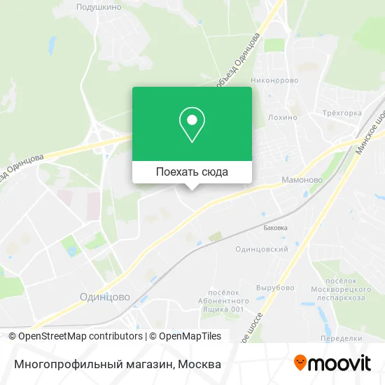 Карта Многопрофильный магазин