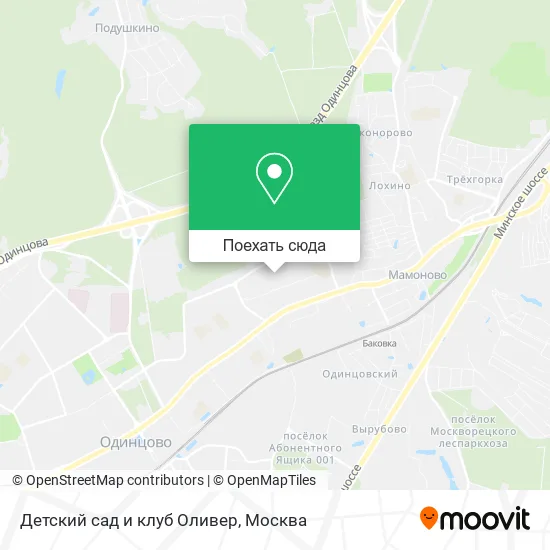 Карта Детский сад и клуб Оливер