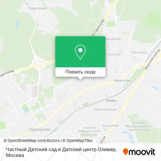 Карта Частный Детский сад и Детский центр Оливер