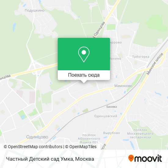 Карта Частный Детский сад Умка