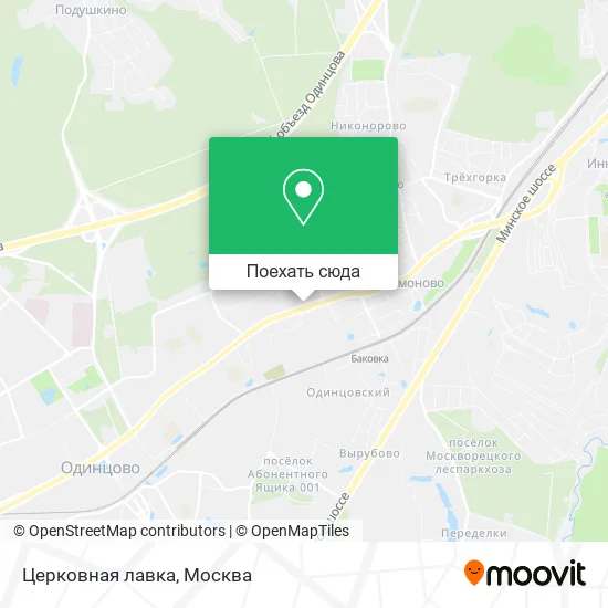 Карта Церковная лавка