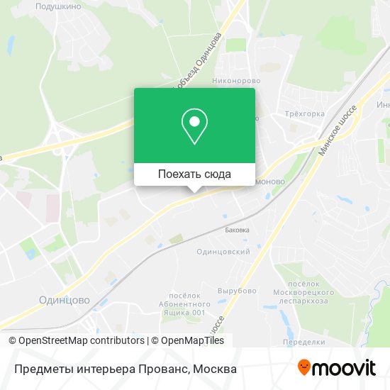 Карта Предметы интерьера Прованс