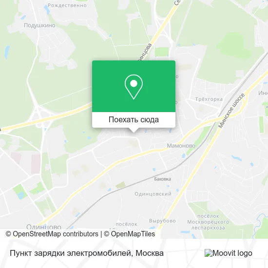 Карта Пункт зарядки электромобилей