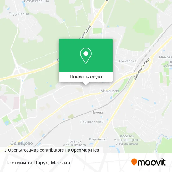 Карта Гостиница Парус