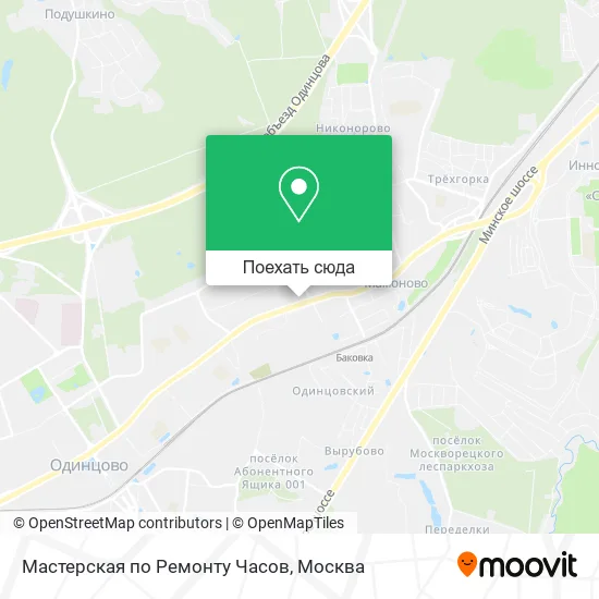 Карта Мастерская по Ремонту Часов