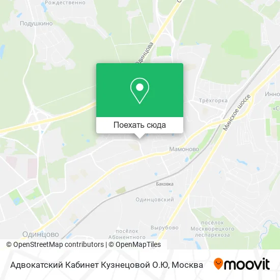 Карта Адвокатский Кабинет Кузнецовой О.Ю