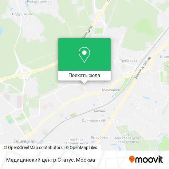 Карта Медицинский центр Статус