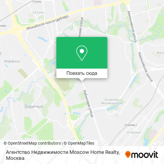 Карта Агентство Недвижимости Moscow Home Realty