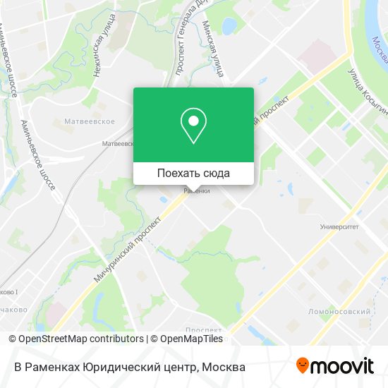 Карта В Раменках Юридический центр