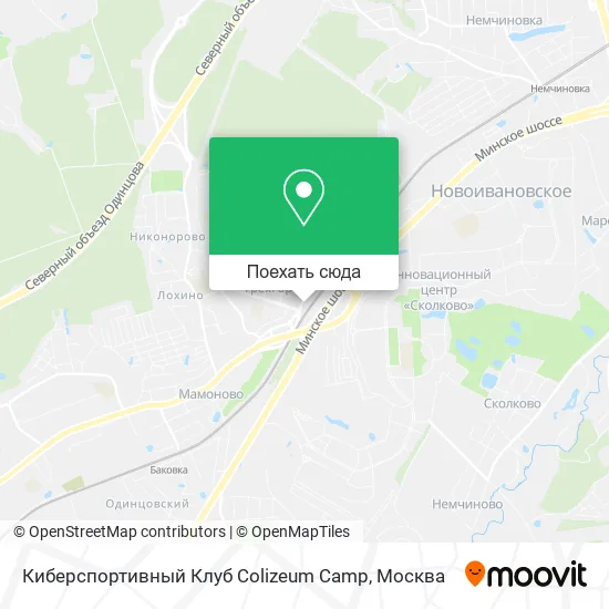 Карта Киберспортивный Клуб Colizeum Camp
