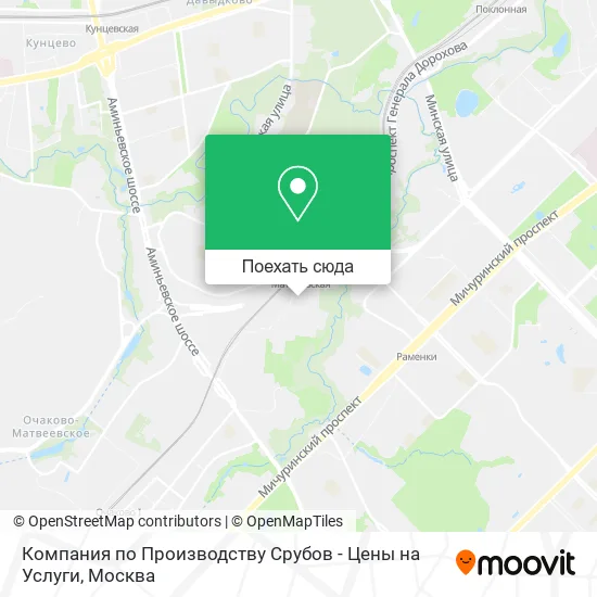 Карта Компания по Производству Срубов - Цены на Услуги