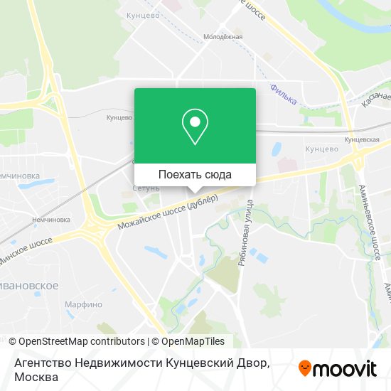 Карта Агентство Недвижимости Кунцевский Двор