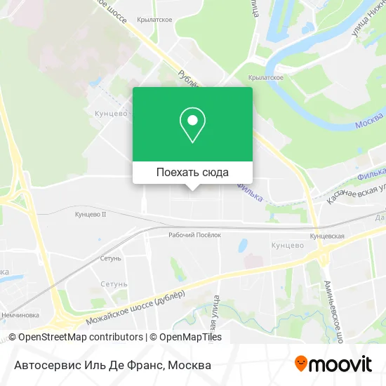 Карта Автосервис Иль Де Франс