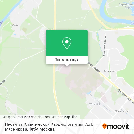 Карта Институт Клинической Кардиологии им. А.Л. Мясникова, Фгбу
