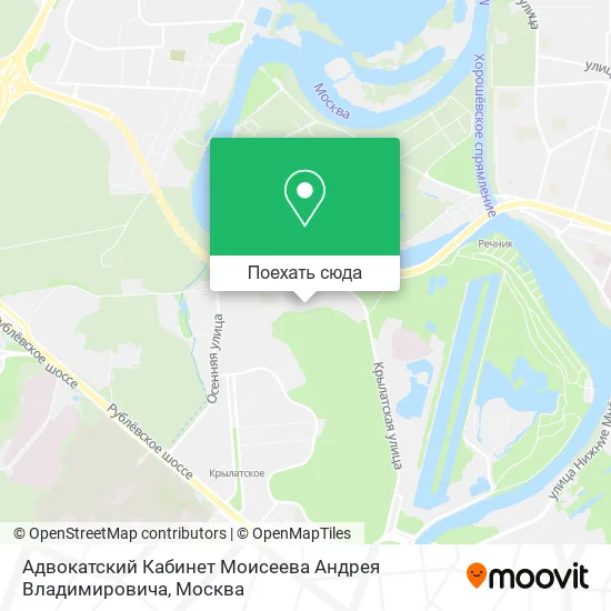 Карта Адвокатский Кабинет Моисеева Андрея Владимировича