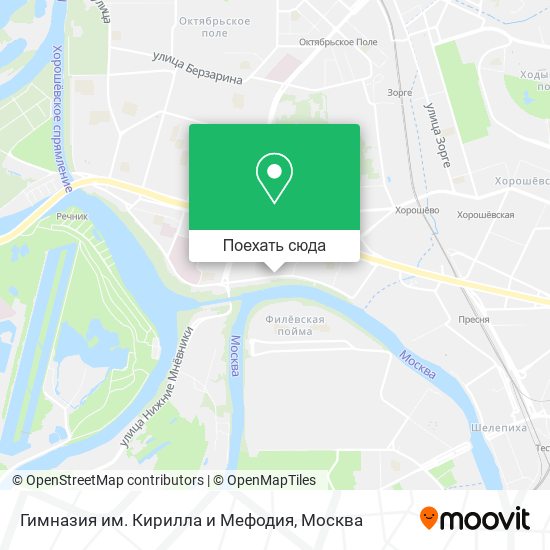 Карта Гимназия им. Кирилла и Мефодия