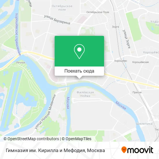 Карта Гимназия им. Кирилла и Мефодия