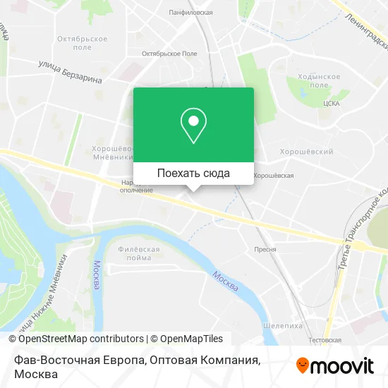 Карта Фав-Восточная Европа, Оптовая Компания