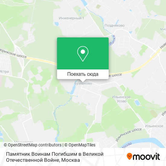 Карта Памятник Воинам Погибшим в Великой Отечественной Войне