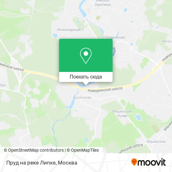 Карта Пруд на реке Липке