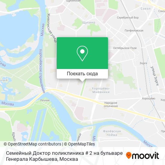 Карта Семейный Доктор поликлиника # 2 на бульваре Генерала Карбышева
