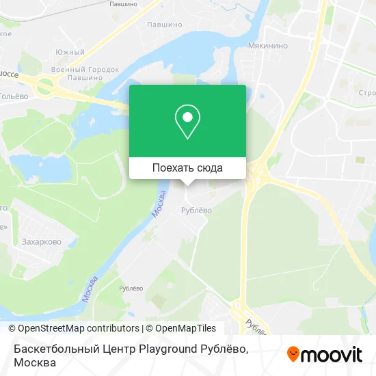 Карта Баскетбольный Центр Playground Рублёво