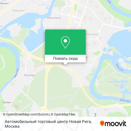 Карта Автомобильный торговый центр Новая Рига