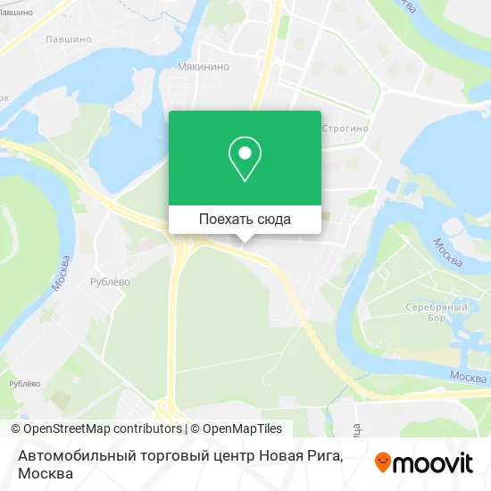 Карта Автомобильный торговый центр Новая Рига