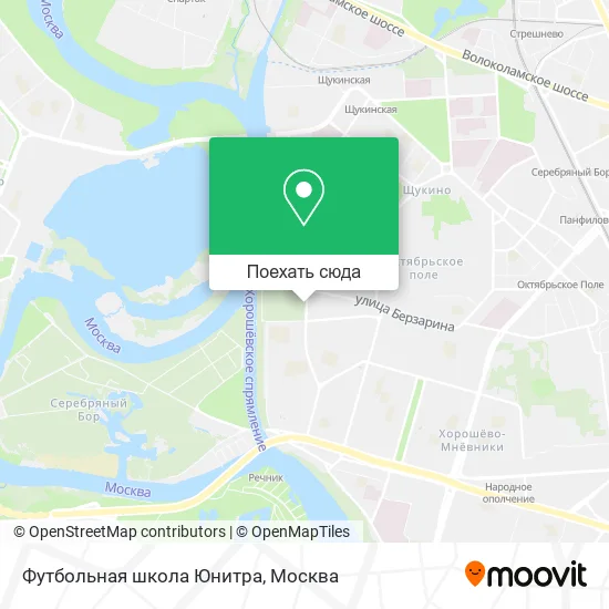 Карта Футбольная школа Юнитра