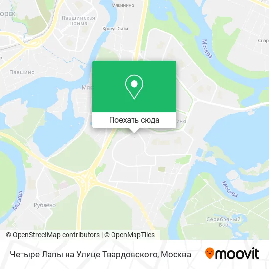 Карта Четыре Лапы на Улице Твардовского