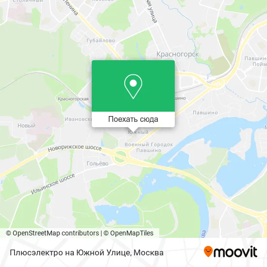 Карта Плюсэлектро на Южной Улице