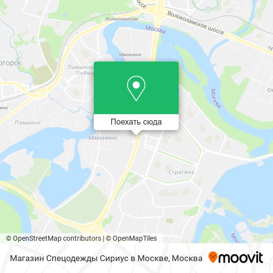 Карта Магазин Спецодежды Сириус в Москве