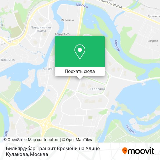 Карта Бильярд-бар Транзит Времени на Улице Кулакова