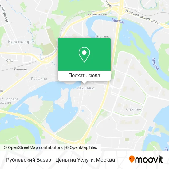 Карта Рублевский Базар - Цены на Услуги