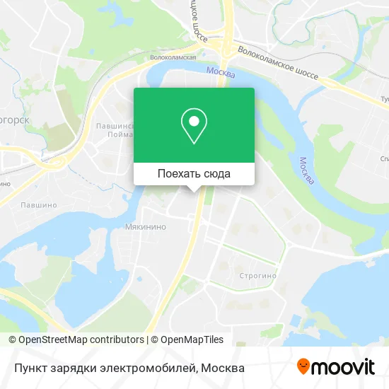 Карта Пункт зарядки электромобилей