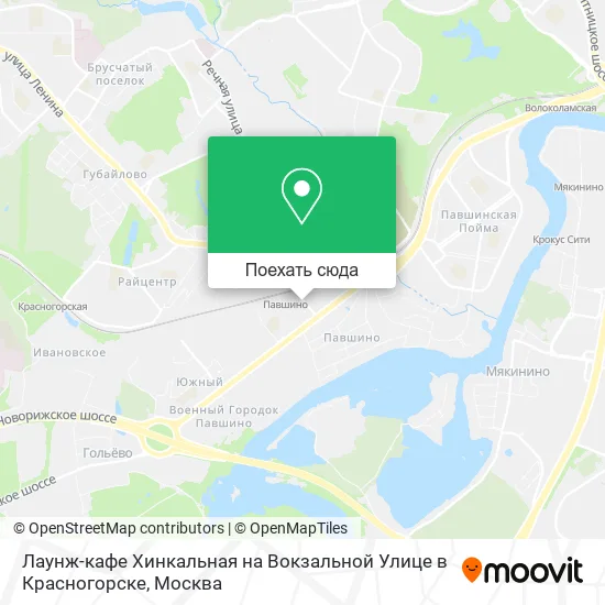 Карта Лаунж-кафе Хинкальная на Вокзальной Улице в Красногорске