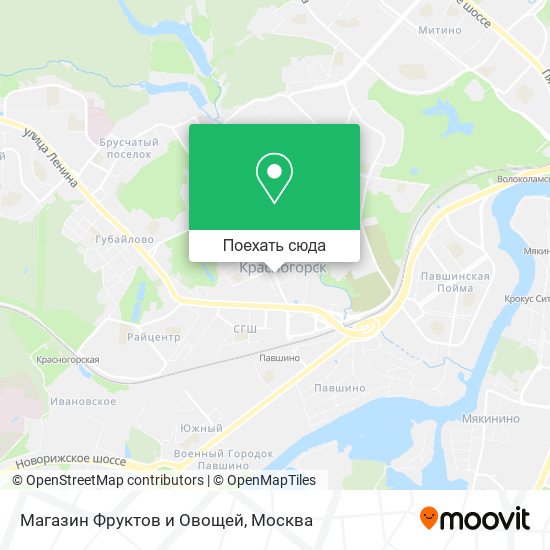 Карта Магазин Фруктов и Овощей