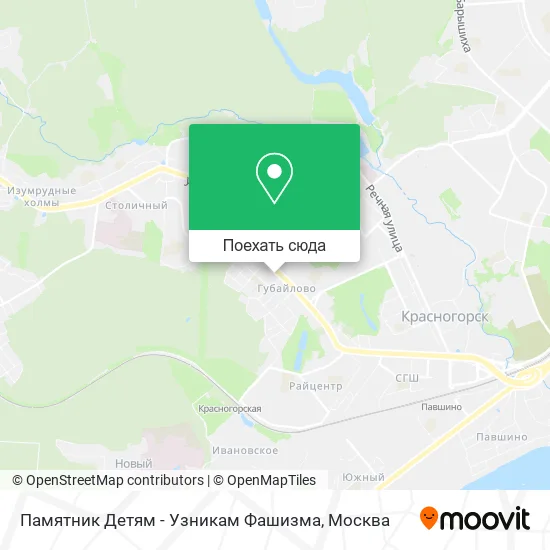 Карта Памятник Детям - Узникам Фашизма