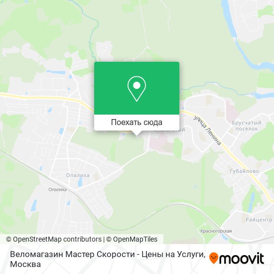 Карта Веломагазин Мастер Скорости - Цены на Услуги