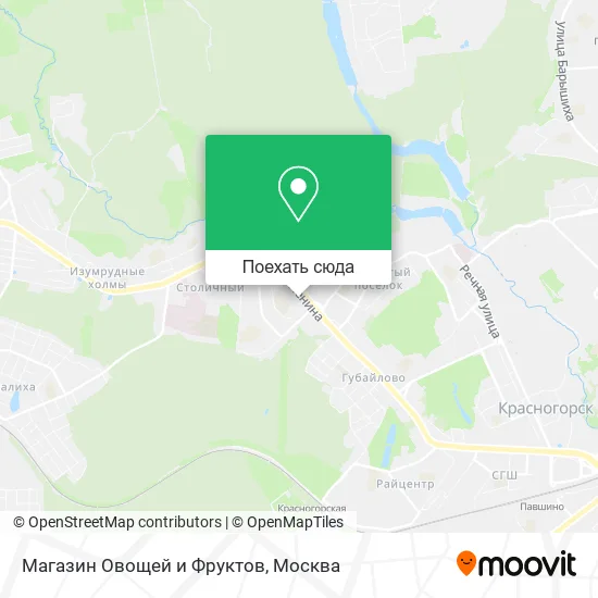 Карта Магазин Овощей и Фруктов
