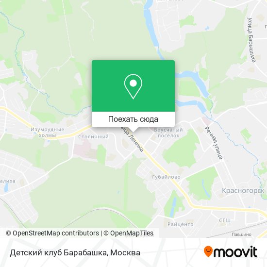 Карта Детский клуб Барабашка