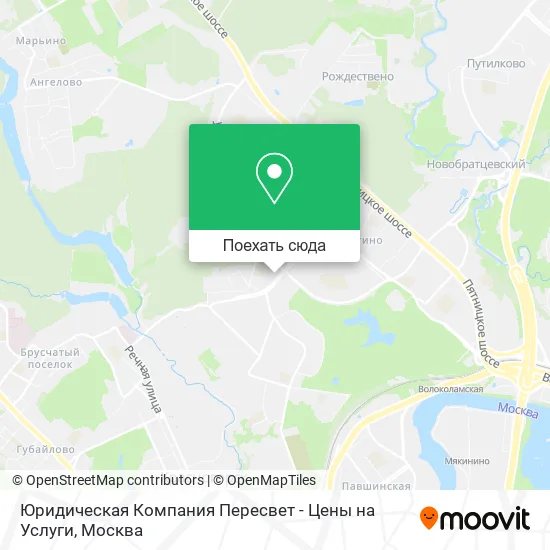 Карта Юридическая Компания Пересвет - Цены на Услуги