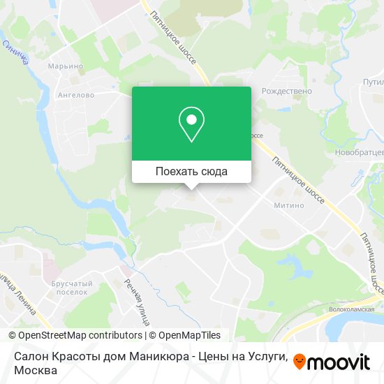 Карта Салон Красоты дом Маникюра - Цены на Услуги