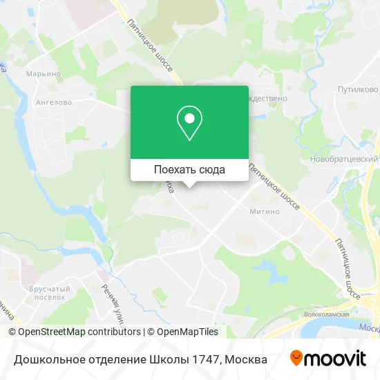 Карта Дошкольное отделение Школы 1747