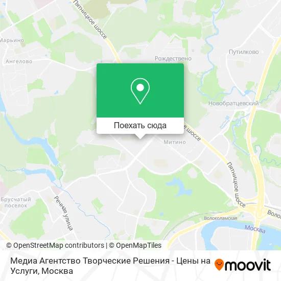 Карта Медиа Агентство Творческие Решения - Цены на Услуги